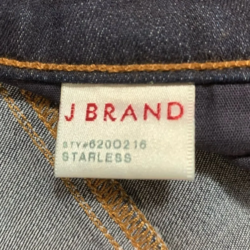 J‎ Brand Mid Rise Super Skinny in Starless Jeans Womens 25